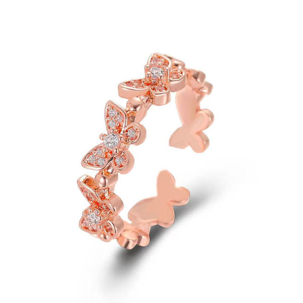 Dainty Butterfly Stackable Ring