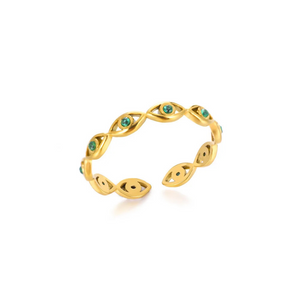 Turkish Evil Eye Nazar Stacking Ring