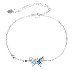 Mother of Pearl Butterfly Charm Bracelet