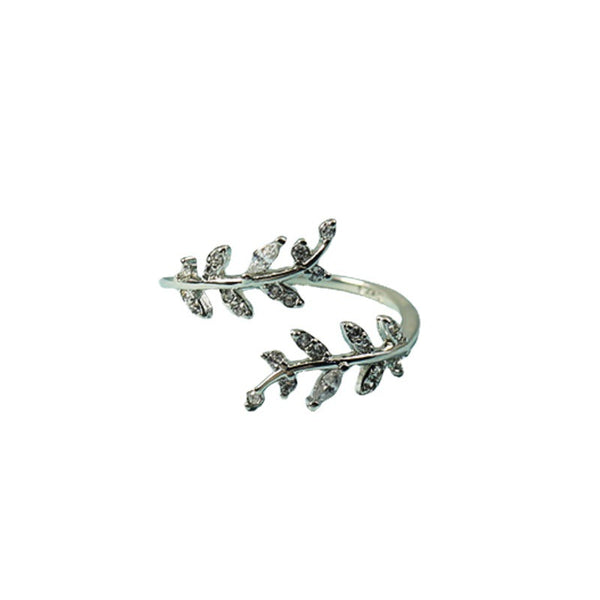 Olive Tree Leaf Branch Ring