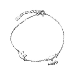 Cute Cat Fish Charm Stacking Bracelet