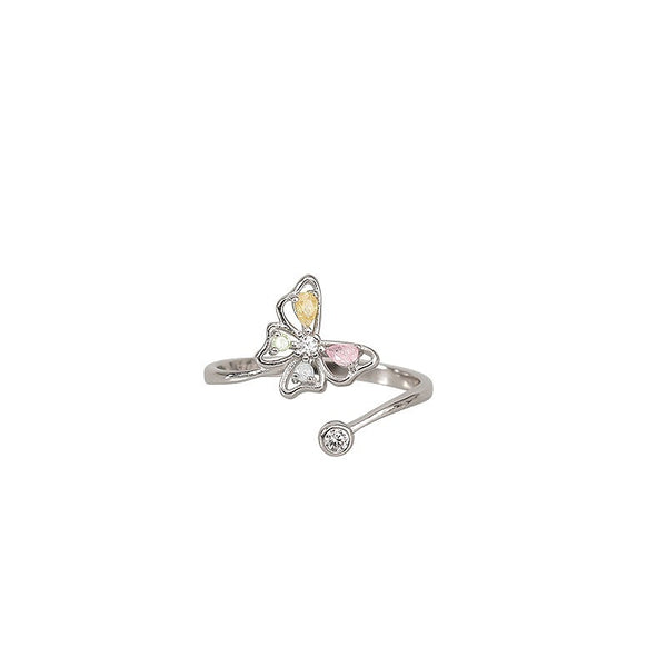 Dainty Colorful Butterfly Ring