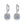 Load image into Gallery viewer, Moissanite Halo Drop Wedding Earrings
