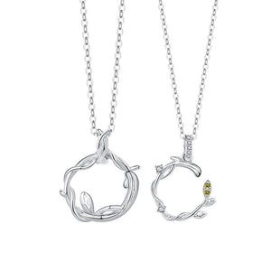 Halskette mit Weidenblatt-Anhänger für Paare