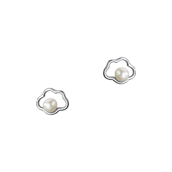 Pearl Cloud Stud Earrings