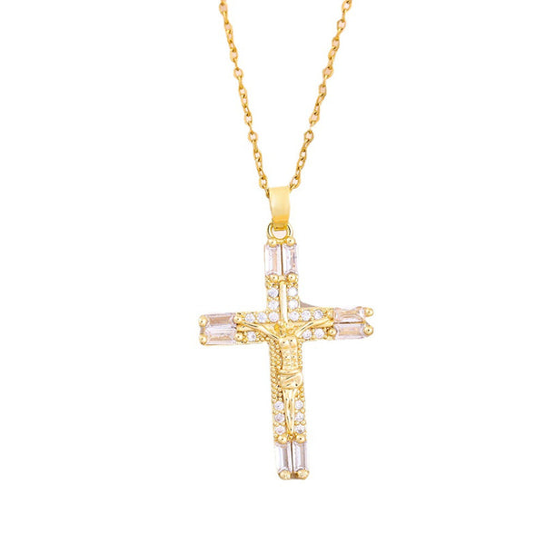 Bohemian Cross Pendant Necklace