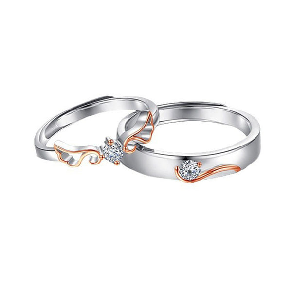 Angel Wing Couple Wedding Ring