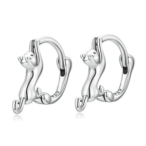 Cute Cat Huggie Hoop Earrings