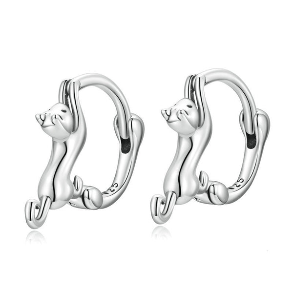 Cute Cat Hoop Earrings