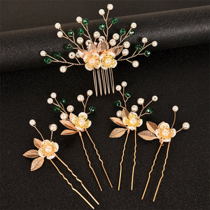 Flower Pearl Bridal Wedding Hairpin