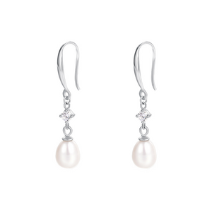 Boucles d'oreilles pendantes baroques en perles