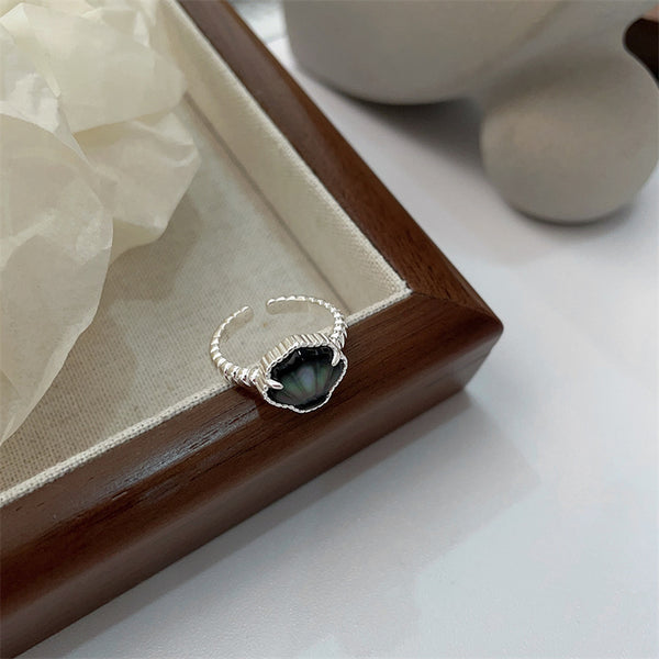 Natural Shell Agate Ring