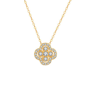 Dainty Four Leaf Clover Charm Necklace