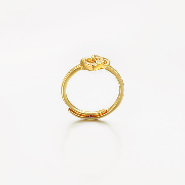 Gold Double Heart Ring
