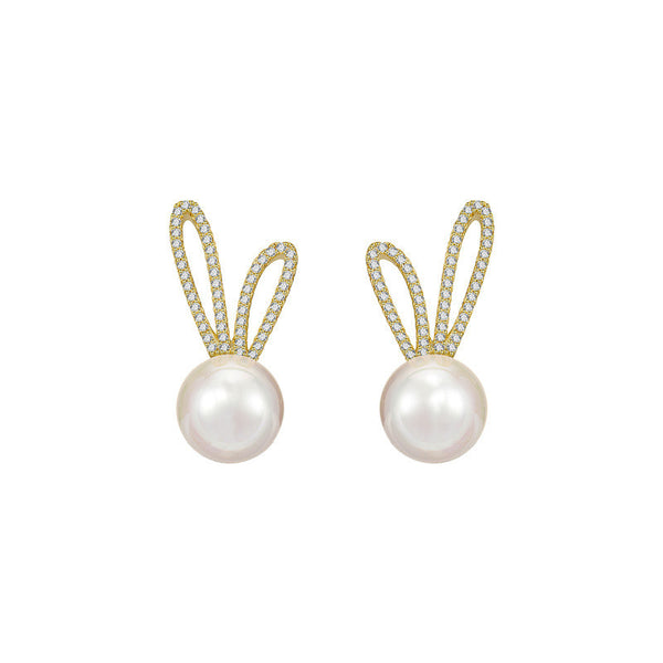 Bunny Pearl Stud Earrings