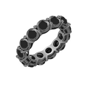 Black Color Moissanite Statement Ring