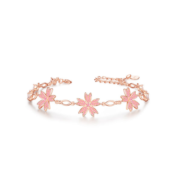 Pink Cherry Blossom Bracelet