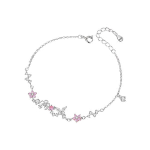 Cherry Blossom Butterfly Charm Bracelet