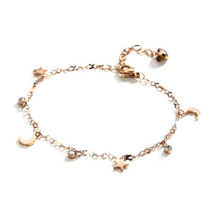 Star Moon Charm Ankle Bracelet Anklet