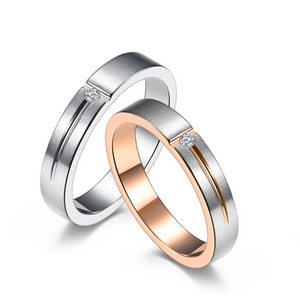 Minimalist Couple Matching Band Ring