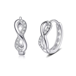 Boucles d'oreilles créoles Infinity Mobius Huggie