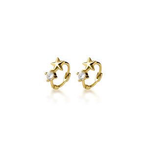Dainty Star Huggie Hoop Earrings