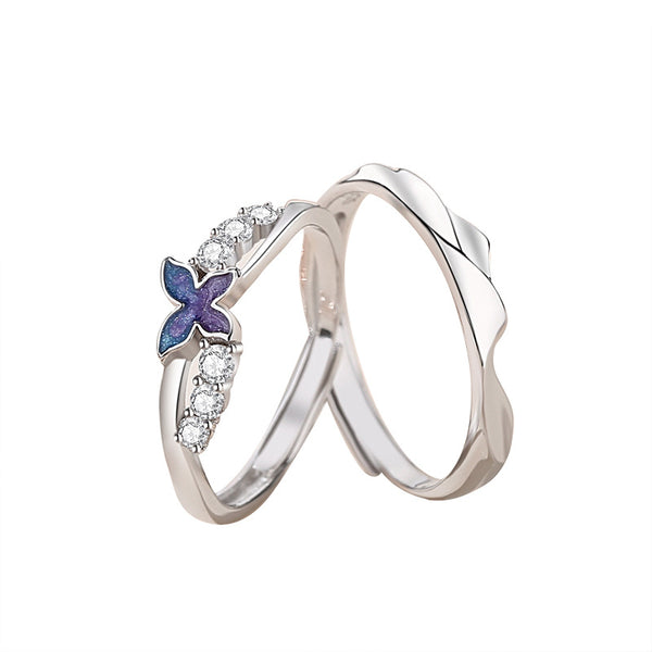 Butterfly Mountain Matching Couple Ring