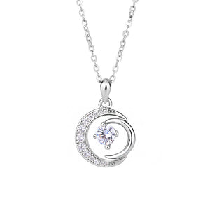 Dainty Twin Moons Pendant Necklace