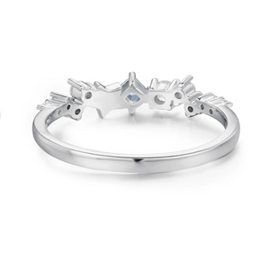 Blue Gemstone Star Cluster Stacking Ring