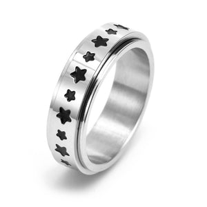 Anello a fascia con fidget spinner per ansia Star