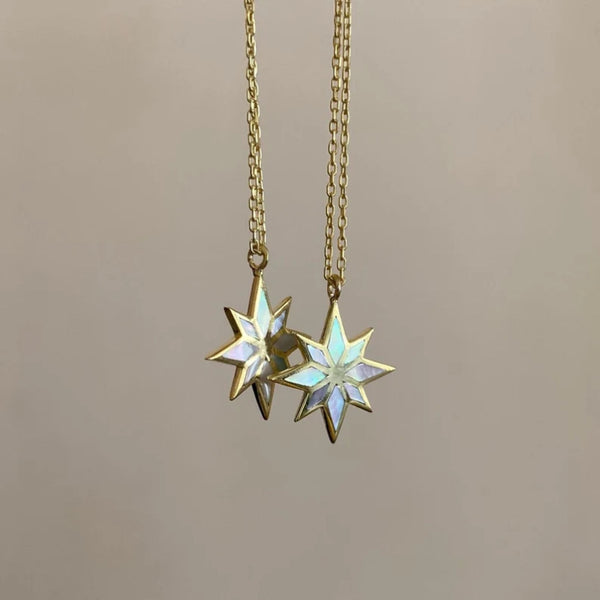 Natural Abalone Shell Star Necklace