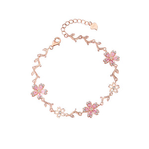 Armband mit rosa Kirschblütenanhänger