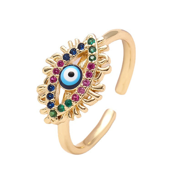 Gold Evil Eye Ring
