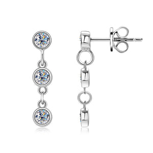 Moissanite Shoulder Duster Drop Earrings