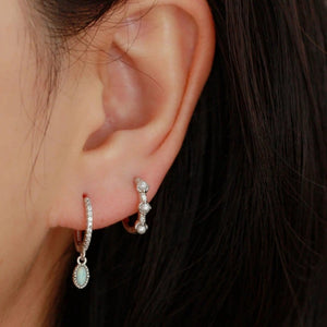 Boucles d'oreilles créoles Twist Pearl Vine