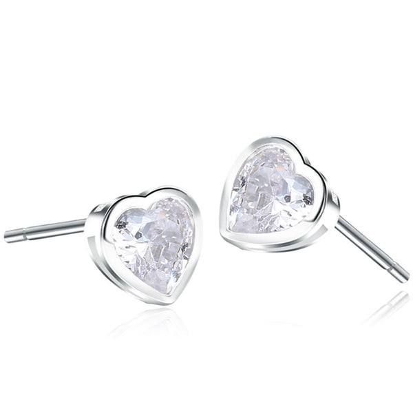 Dainty Heart Stud Earrings
