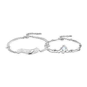 Moonstone Star Matching Couple Bracelet