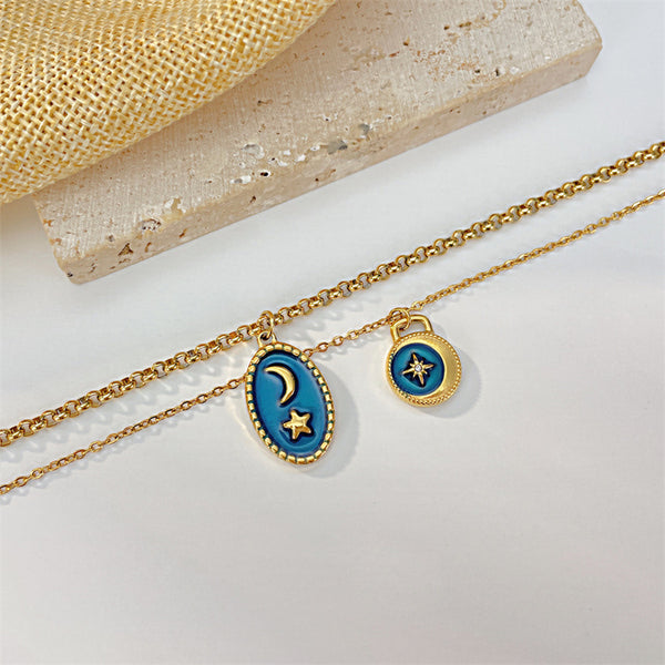 Star Moon Layered Necklace