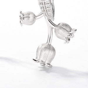 Lily Of Valley Flower Pendant Necklace