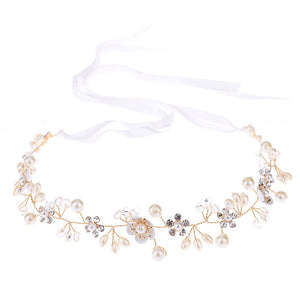Pearl Flower Bridal Wedding Headband
