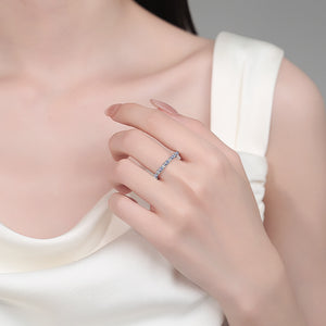 Baguette Moissanite Eternity Stacking Ring