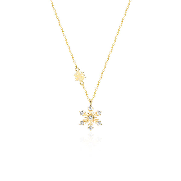 Dainty Snowflake Layered Necklace