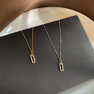 Interlocking Safety Pin Pendent Necklace
