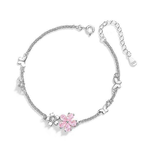 Pink Cherry Blossom Charm Bracelet – Perimade & Co.