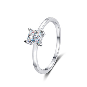 Princess-Cut Moissanite Engagement Ring