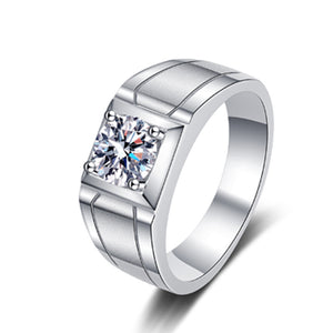 Solitaire Round Moissanite Wedding Ring