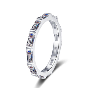 Baguette Moissanite Eternity Stacking Ring