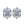 Multi Cut Moissanite Cluster Stud Earrings