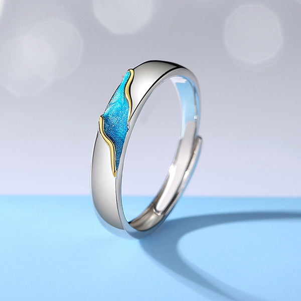 Starry Sky Couple Ring