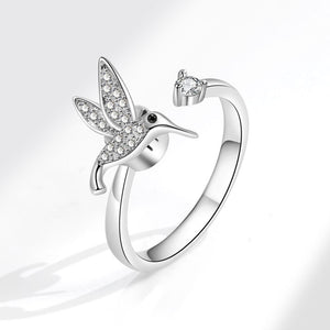 Anello Spinner Antistress Colibrì